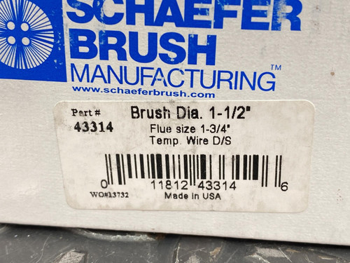 Lot of 2 Schaefer Brush 43314 Flue and Condenser Brush 1-1/2" Diameter