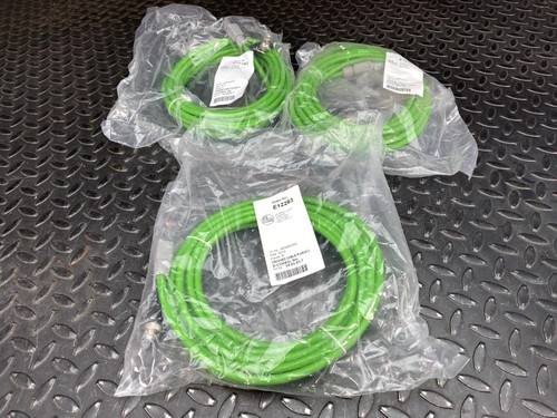 Lot of 3, IFM E12283 Crossed Cable RJ45 to M12 M/M Cable 5 Meter Long