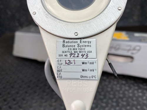 REBS Total Radiation Sensor, Campbell Scientific/Radiation Energy Balance System