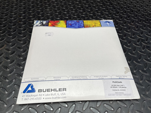 Buelhler 40-8420 Policloth 10" PSA Intermediate Polishing Cloth, PK of 10