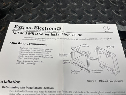 Extron Electronics 60-300-02 Two-Gang AAP Mounting Frame, AAP 102 Black