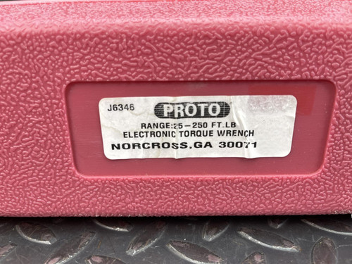 Proto J6346 Electronic Torque Wrench 1/2" Drive 25-250 FT.LB - For Parts/Repair - Fast delivery from Obtainium Science & Industry Surplus - obtainsurplus.com