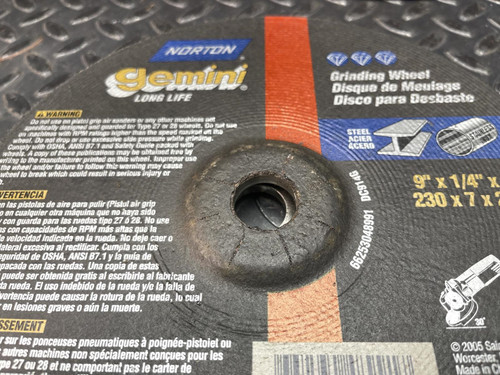 Lot of 3 Norton Gemini Long Life DC914G Grinding Wheel 9" x 1/4" x 7/8"