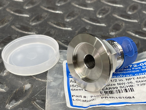 Ideal Vacuum P101972 KF25 to 1/2" Male NPT Adapter Stainless Steel