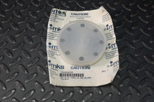 MKS 100884000 Blank CF Flange, 3.375 in., Nonrotatable, Thru Bolt Holes, -Unused