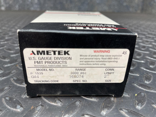 Ametek P1535 Corrosion Resistant Gauge 0-3000 PSI 1/4" NPT Connector 2" Face