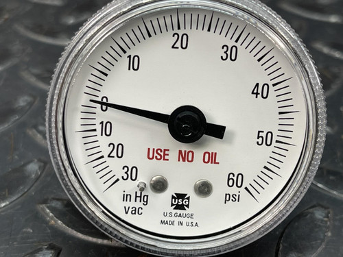 Ametek C1535 Corrosion Resistant Gauge 2" Face -30-0-60 PSI 1/4" NPT CBM Conn.