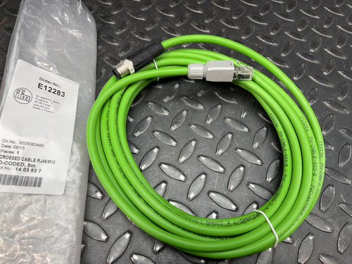 IFM E12283 Crossed Cable RJ45 to M12 M/M Cable 5 Meter Long IFM E12283