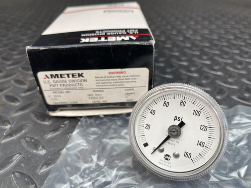 Ametek P 1535 Corrosion Resistant Gauge 160 PSI 2" Face CBNPT Connector AMETEK