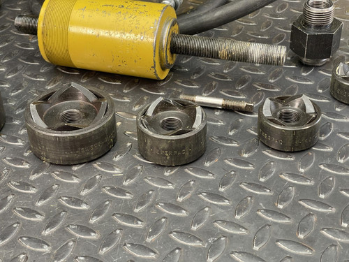 Enerpac 10 Piece Knockout Punch Set w/ P-142 Hydraulic Hand Pump