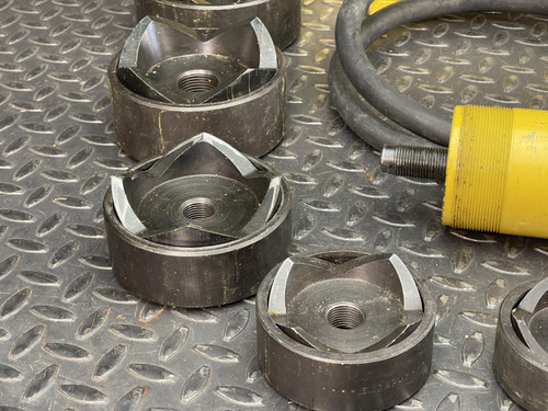 Enerpac 10 Piece Knockout Punch Set w/ P-142 Hydraulic Hand Pump