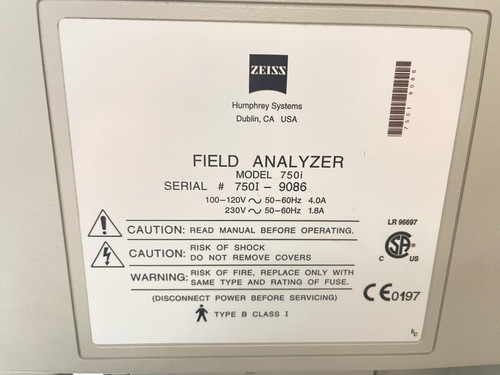 Carl Zeiss Meditec Humphrey Field Analyzer 750i w/ Power Table, Software 3.5