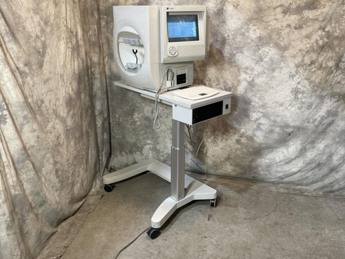 A Carl Zeiss Meditec Humphrey Visual Field Analyzer 750i from Obtainium Science and Surplus. The device stands on a rolling base with an integrated monitor.