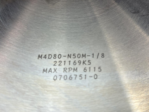 Norton 10" Diamond Cut-Off Wheel M4D80-N50M-1/8 1A1R, 10 x .050 x 5/8, 6115 RPM