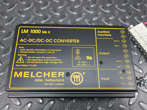 Melcher LM 1000 MK II AC-DC/DC-DC Converter, 12VDC, 4A, LM1301-7R