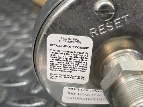 Moeller Thermometer -40 to 180° F. 6685-00-239-6679, ITD318A4, -Unused