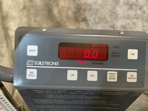 Lot of 2 Scale-Tronix Mobile Stand On Patient Scales w/ Height Bars