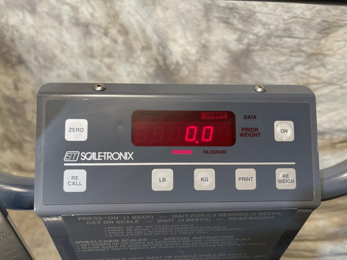 Lot of 2 Scale-Tronix Mobile Stand On Patient Scales w/ Height Bars