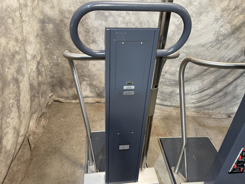 Lot of 2 Scale-Tronix Mobile Stand On Patient Scales w/ Height Bars