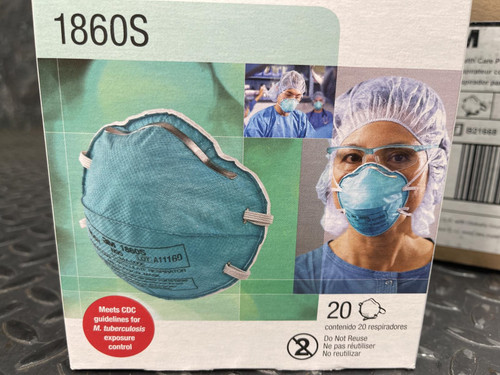 Lot of 120, 3M Surgical Masks 1860S, N95, Size Small -Unused