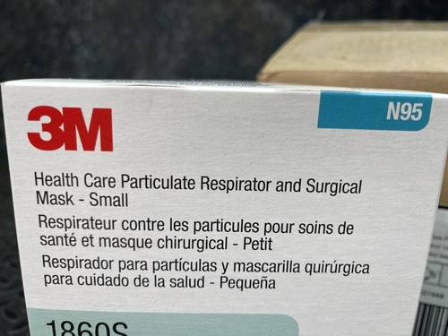 Lot of 120, 3M Surgical Masks 1860S, N95, Size Small -Unused