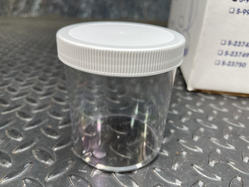 24 - Uline S-9936 Widemouth 16 oz. Plastic Jars with Screw-on Lids