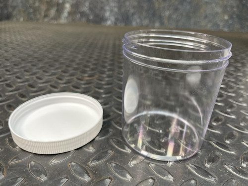 24 - Uline S-9936 Widemouth 16 oz. Plastic Jars with Screw-on Lids