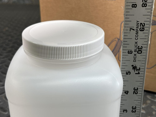 24 - Uline S-8508 Square Wide mouth 64 oz. Plastic Jar w/ Screw-on Lids