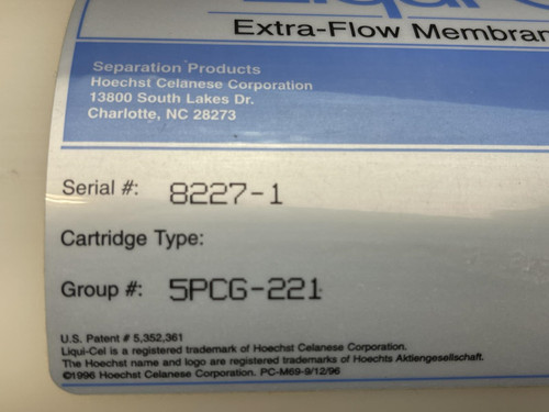 Liqui-Cel SPCG-221 Extra-Flow Membrane Contactor 4x28