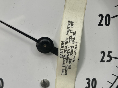 Ashcroft 4.5" Gauge, Pressure, -10 to 30 In. Water, Brass Conn.