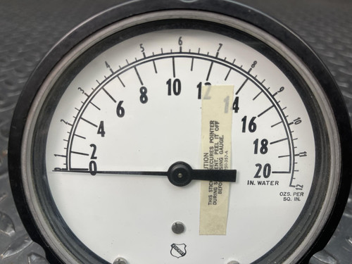 Ashcroft 4.5" Gauge, Pressure, 0 to 20 In. Water, 316 Bellows / Socket