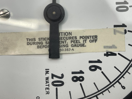 Ashcroft 4.5" Gauge, Pressure, 0 to 20 In. Water, 316 Bellows / Socket