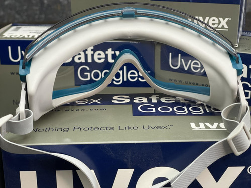 Lot of 4 Uvex High Impact Safety Goggles, S39610C - Teal