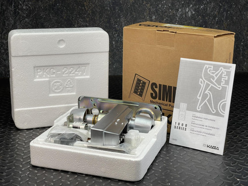 Kaba 1021M-260-41 L1000 Mechanical Push Button Lock Satin Chrome Kaba 1021M-260-41