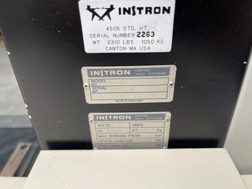 Instron Model 4505 Tensile Tester w/ Instron Model 4500 Controller