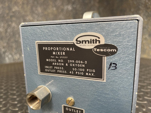 Smith 299-006-2 Proportional Mixer, Argon & Oxygen