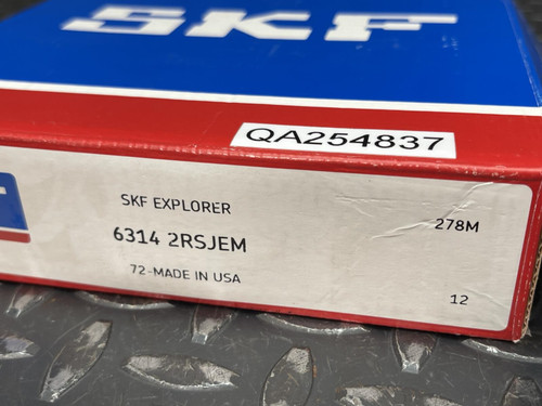 SKF 6314-2RS-JEM Deep Groove Ball Bearing, Double Sealed 70 x 150 x 35mm