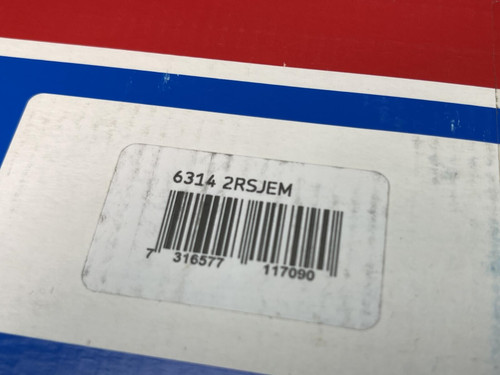 SKF 6314-2RS-JEM Deep Groove Ball Bearing, Double Sealed 70 x 150 x 35mm