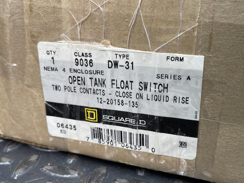 Square D 9036 DW-31 Series A Open Tank Float Switch 9036DW31