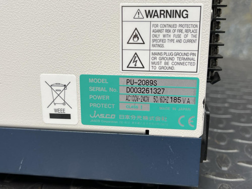 Jasco PU-2089s Plus Quaternary Gradient Pump w/ 4 Channel Degasser