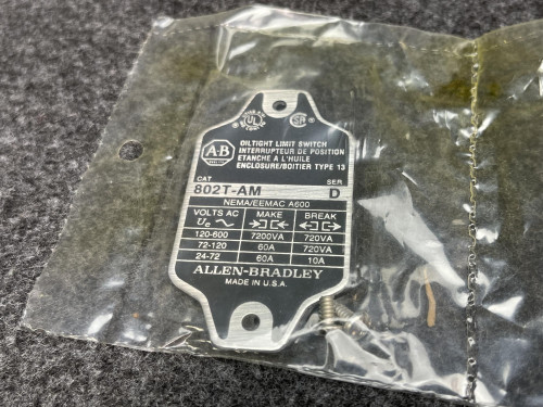 Allen-Bradley 802T-AM Series D Oil Tight Limit Switch NIB