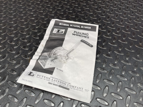 Dutton-Lainson DL1402A Medium Duty Pulling Winch w/ 20 Ft Strap, 1400 Lb, Unused