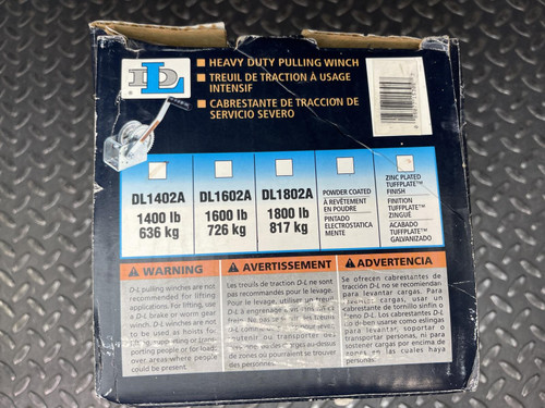 Dutton-Lainson DL1402A Medium Duty Pulling Winch w/ 20 Ft Strap, 1400 Lb, Unused