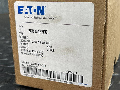 Eaton EGB3015FFG Circuit Breaker 3P 15AMP 480V