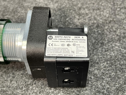 Allen Bradley 800T-QH2G Pilot Light 30mm 12-130V AC/DC LED Green