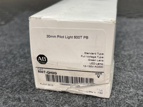 Allen Bradley 800T-QH2G Pilot Light 30mm 12-130V AC/DC LED Green