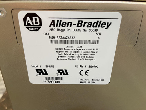 Allen Bradley 6156-AAZAAZAZAZ Industrial Monitor Operator Interface -Unused