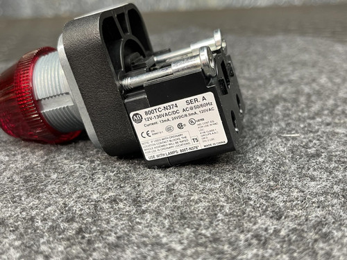 Allen Bradley 800T-QH2R Pilot Light 30mm 12-130V AC/DC LED RED