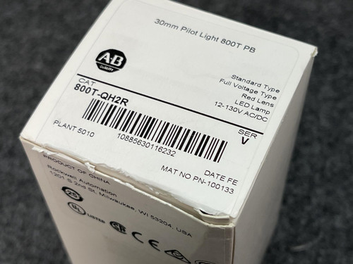 Allen Bradley 800T-QH2R Pilot Light 30mm 12-130V AC/DC LED RED