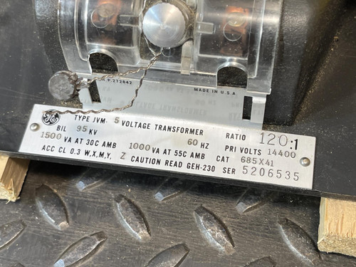 General Electric JVM-5 Potential Transformer, 685X41, 14400 Volt -Unused